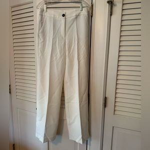 Mango NWOT Winter White Wide Leg Trousers